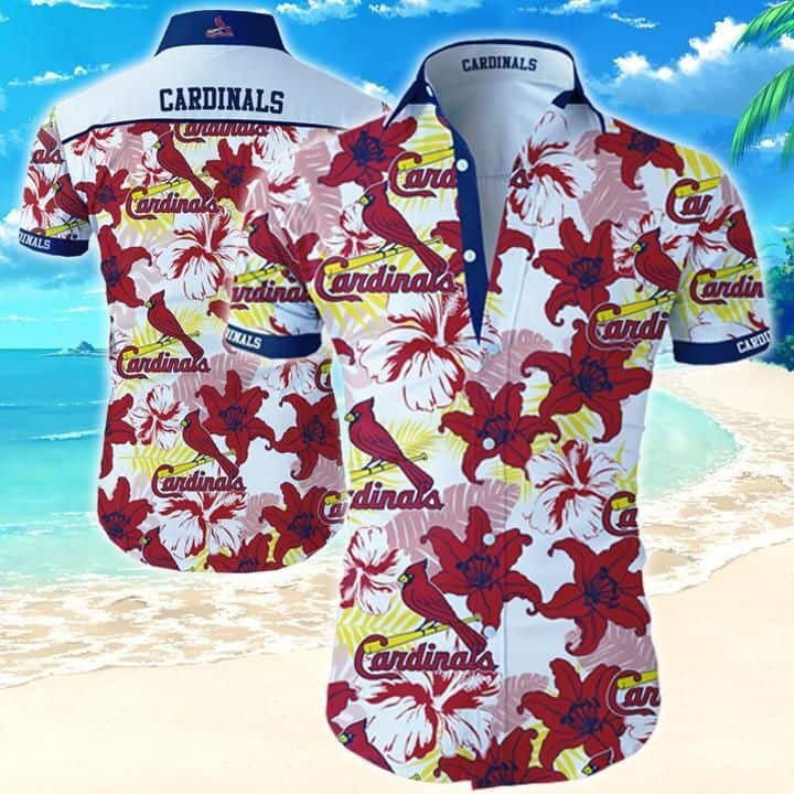 Aloha MLB St. Louis Cardinals Hawaiian Shirt Tropical Flower Pattern Aloha MLB St. Louis Cardinals Hawaiian Shirt Tropical Flower Pattern