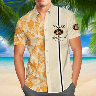 Tito's Vodka Hawaiian Shirt Tropical Flower Pattern Summer Gift For Friend Tito's Vodka Hawaiian Shirt Tropical Flower Pattern Summer Gift For Friend