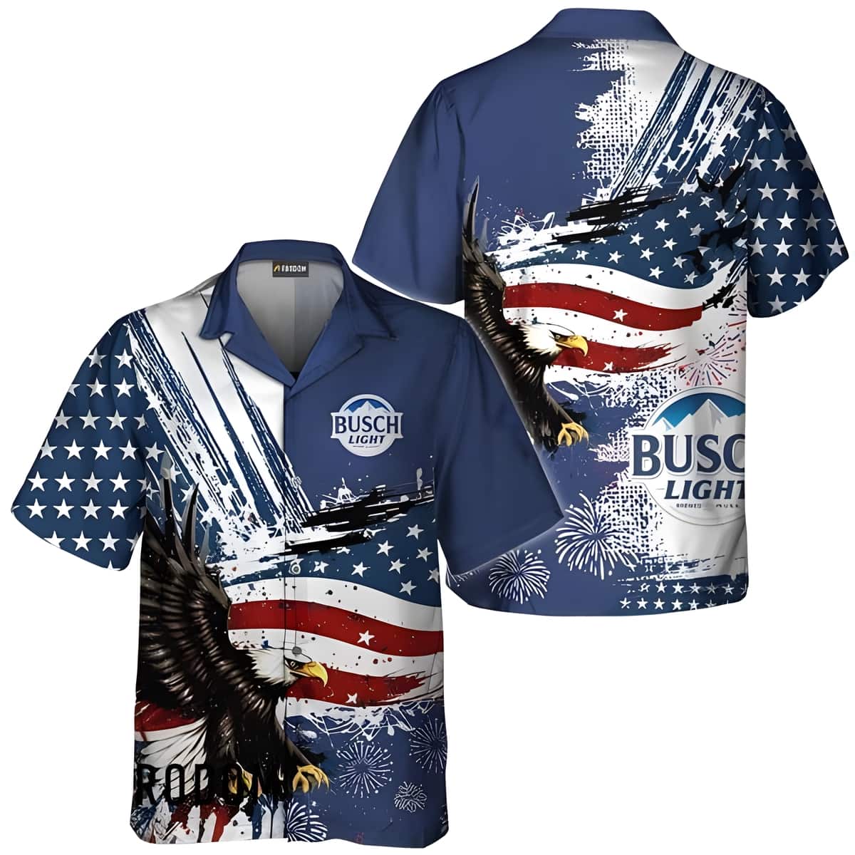 Busch Light Hawaiian Shirt US Flag And Eagle 4 Of July Independence Day Busch Light Hawaiian Shirt US Flag And Eagle 4 Of July Independence Day