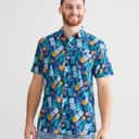 Summer Aloha Busch Light Hawaiian Shirt Palm Leaves Pattern Beach Gift Summer Aloha Busch Light Hawaiian Shirt Palm Leaves Pattern Beach Gift