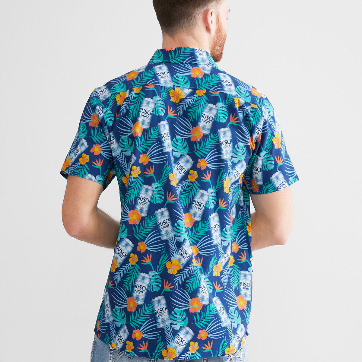 Summer Aloha Busch Light Hawaiian Shirt Palm Leaves Pattern Beach Gift Summer Aloha Busch Light Hawaiian Shirt Palm Leaves Pattern Beach Gift