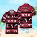 NBA Miami Heat Hawaiian Shirt White Hibiscus Flower On Red Background NBA Miami Heat Hawaiian Shirt White Hibiscus Flower On Red Background