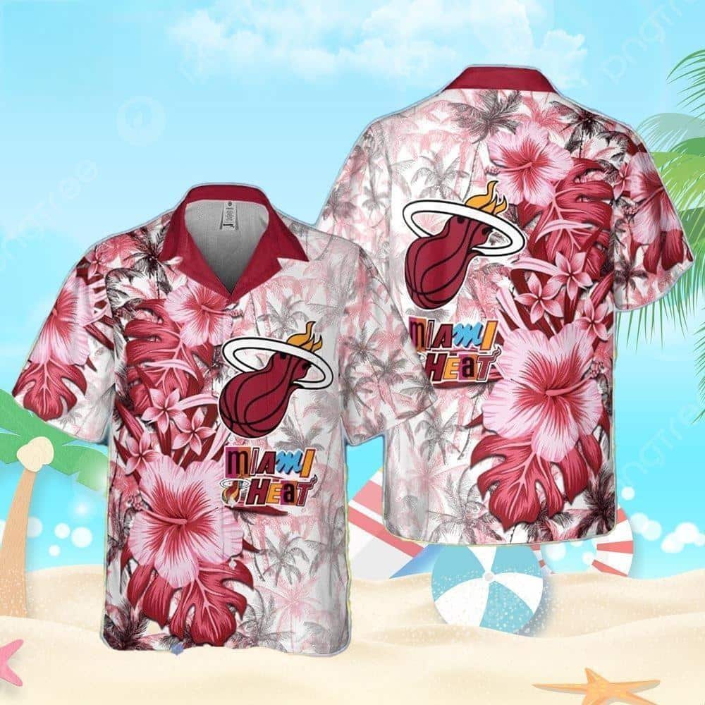 Aloha Miami Heat Hawaiian Shirt Tropical Pattern Best Beach Gift Aloha Miami Heat Hawaiian Shirt Tropical Pattern Best Beach Gift