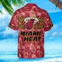 Aloha NBA Miami Heat Hawaiian Shirt Hibiscus Flower On Red Background Aloha NBA Miami Heat Hawaiian Shirt Hibiscus Flower On Red Background