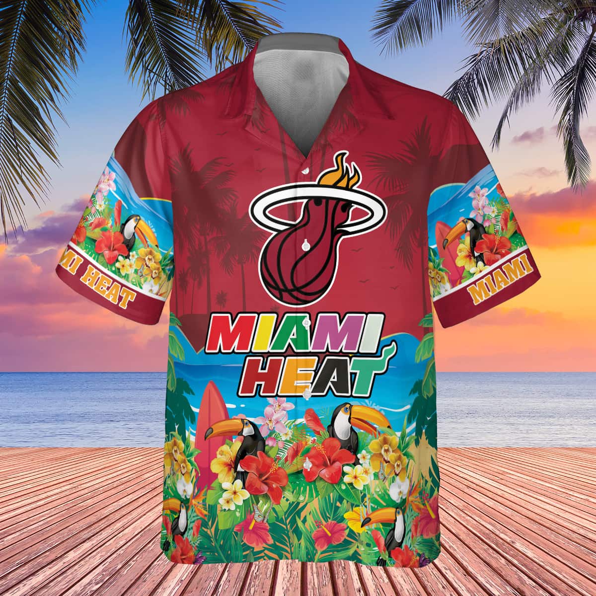 Summer Aloha NBA Miami Heat Hawaiian Shirt Gift For Beach Lovers Summer Aloha NBA Miami Heat Hawaiian Shirt Gift For Beach Lovers