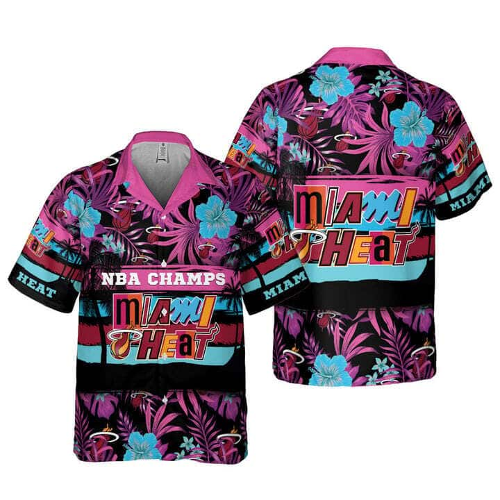 NBA Champs Miami Heat Hawaiian Shirt Summer Beach Gift Aloha