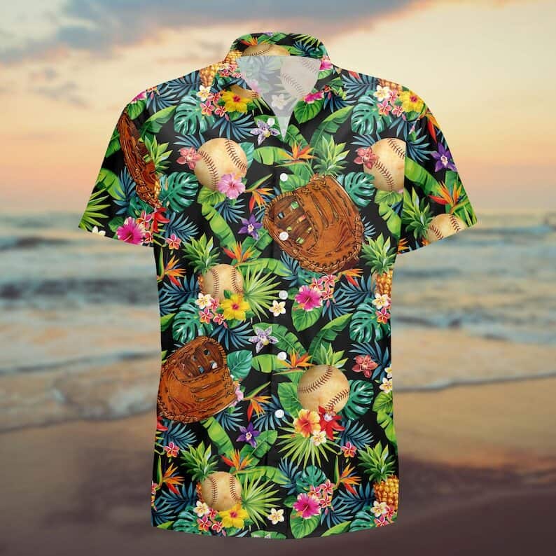 Aloha Baseball Hawaiian Shirt Tropical Pattern Gift For Beach Lovers Aloha Baseball Hawaiian Shirt Tropical Pattern Gift For Beach Lovers