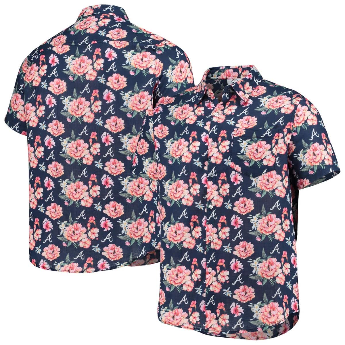 MLB Atlanta Braves Hawaiian Shirt Flora Pattern Beach Gift For Friend MLB Atlanta Braves Hawaiian Shirt Flora Pattern Beach Gift For Friend