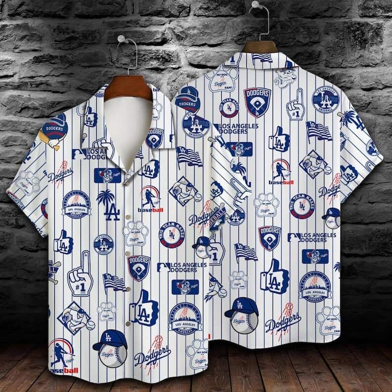 MLB Los Angeles Dodgers Hawaiian Shirt Baseball Pattern Beach Gift For Him MLB Los Angeles Dodgers Hawaiian Shirt Baseball Pattern Beach Gift For Him