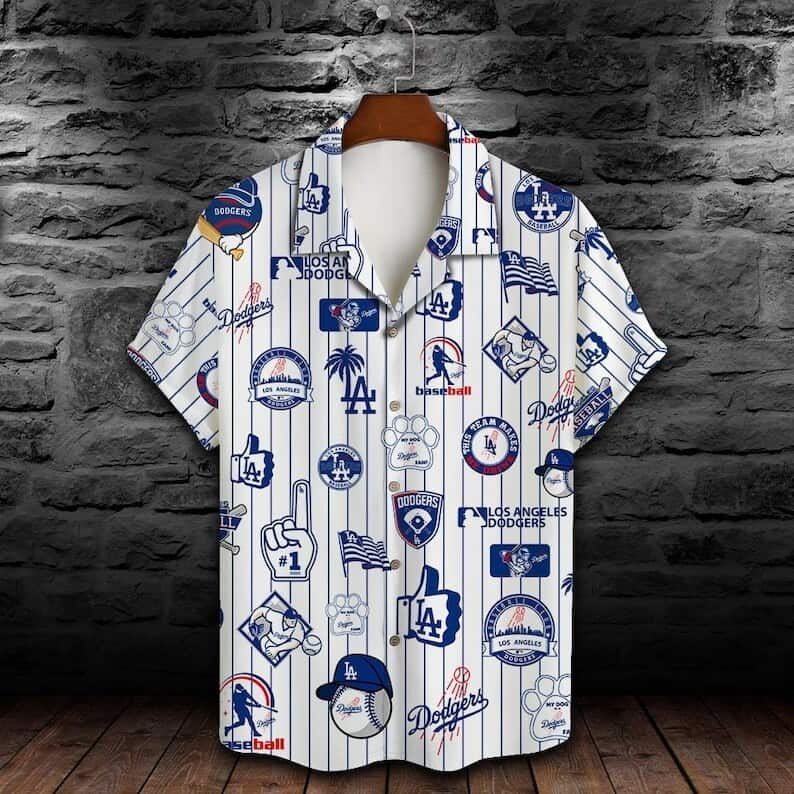MLB Los Angeles Dodgers Hawaiian Shirt Baseball Pattern Beach Gift For Him MLB Los Angeles Dodgers Hawaiian Shirt Baseball Pattern Beach Gift For Him