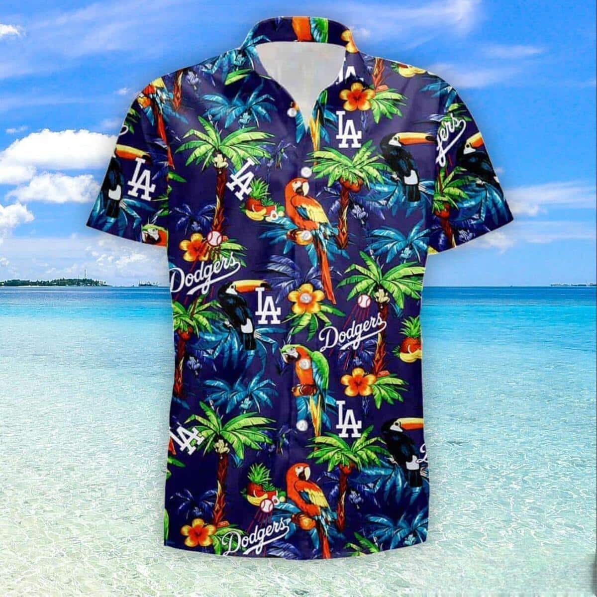 MLB Los Angeles Dodgers Hawaiian Shirt Parrot Aloha Gift For Beach Trip