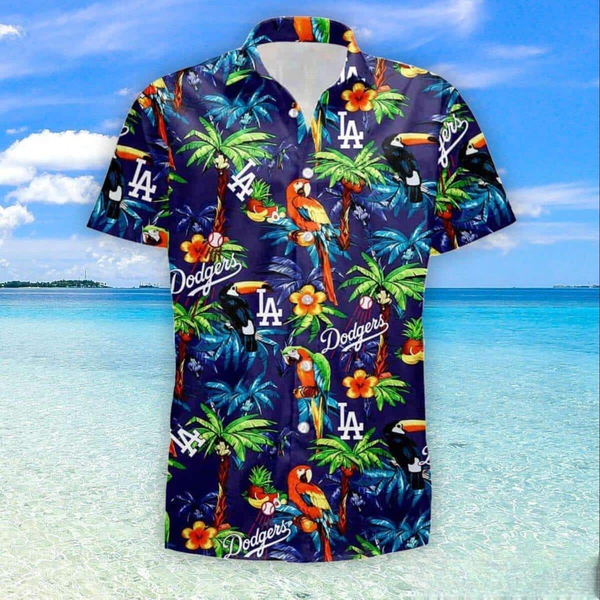 MLB Los Angeles Dodgers Hawaiian Shirt Parrot Aloha Gift For Beach Trip MLB Los Angeles Dodgers Hawaiian Shirt Parrot Aloha Gift For Beach Trip