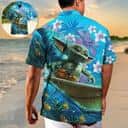Aloha Star Wars Baby Yoda Surfing Hawaiian Shirt Summer Vacation Gift