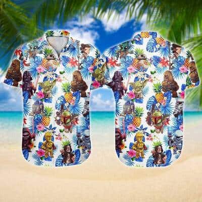 Aloha Darth Vader Yoda R2 - D2 Star Wars Hawaiian Shirt Pineapple Pattern