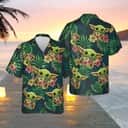 Palm Leaves Baby Yoda Star Wars Hawaiian Shirt Beach Gift For Dad
