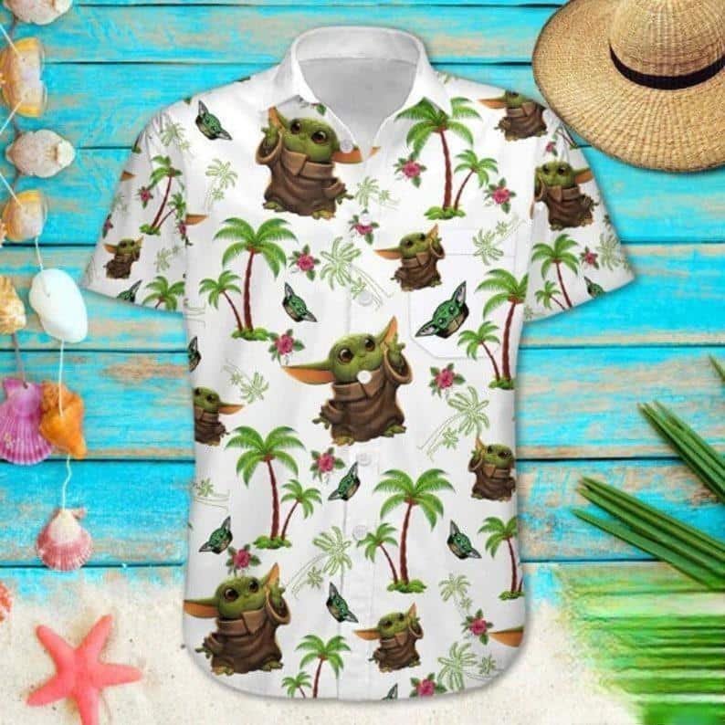 Baby Yoda Star Wars Hawaiian Shirt Beach Pattern Summer Holiday Gift