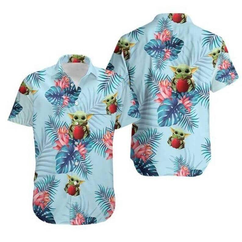 Aloha Baby Yoda Star Wars Hawaiian Shirt Beach Gift For Mandalorian Fans Aloha Baby Yoda Star Wars Hawaiian Shirt Beach Gift For Mandalorian Fans