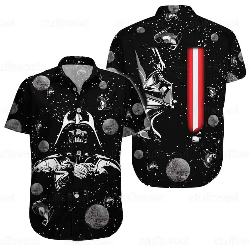 Black Aloha Star Wars Darth Vader Hawaiian Shirt Gift For Mandalorian Fans Black Aloha Star Wars Darth Vader Hawaiian Shirt Gift For Mandalorian Fans
