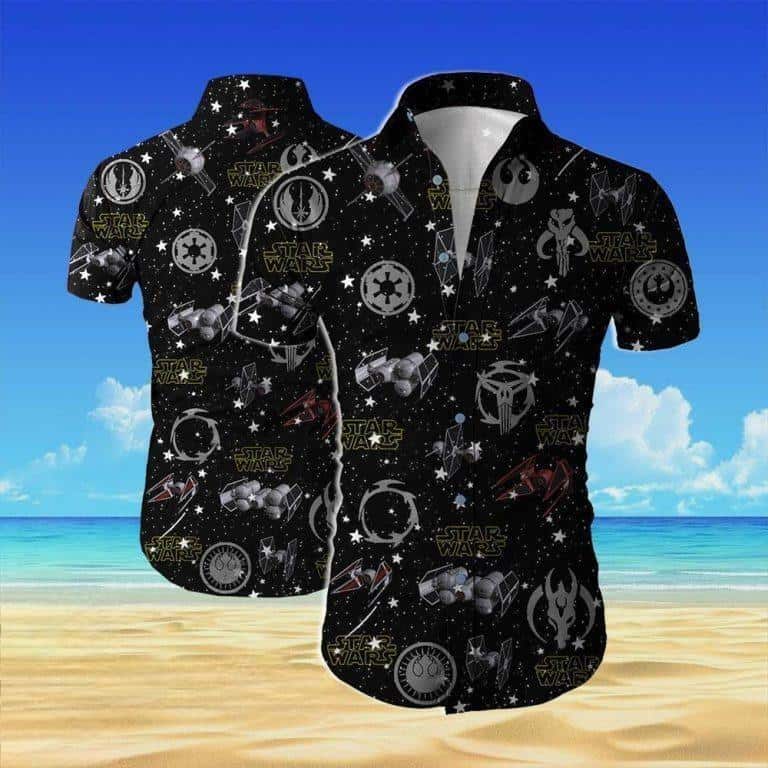Black Aloha Star Wars Hawaiian Shirt Summer Beach Gift Black Aloha Star Wars Hawaiian Shirt Summer Beach Gift