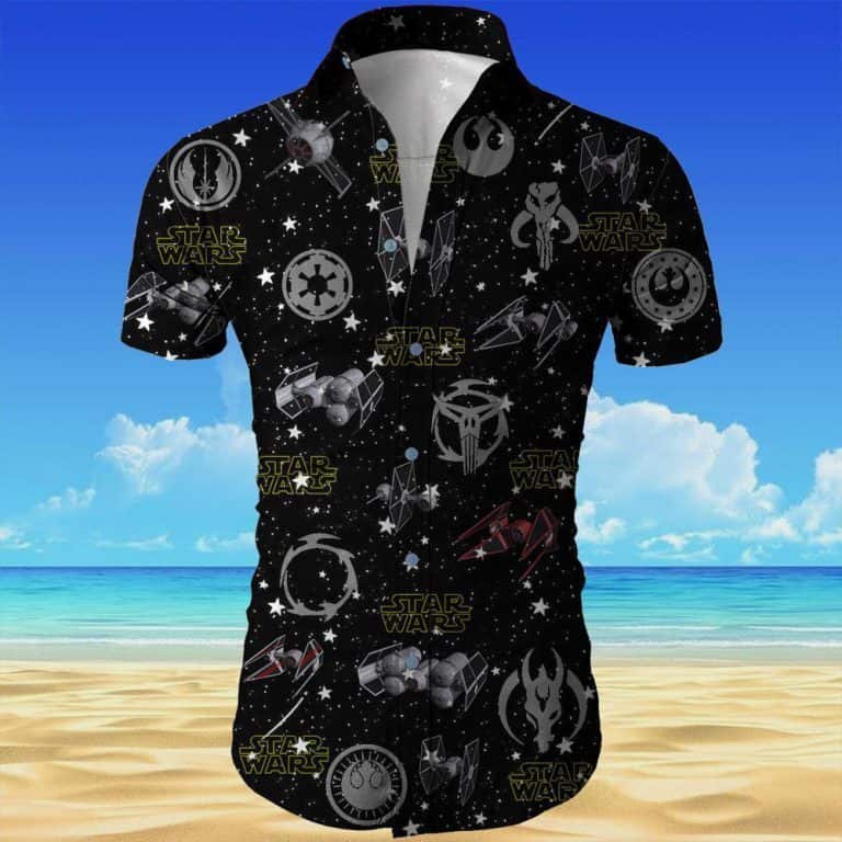Black Aloha Star Wars Hawaiian Shirt Summer Beach Gift Black Aloha Star Wars Hawaiian Shirt Summer Beach Gift