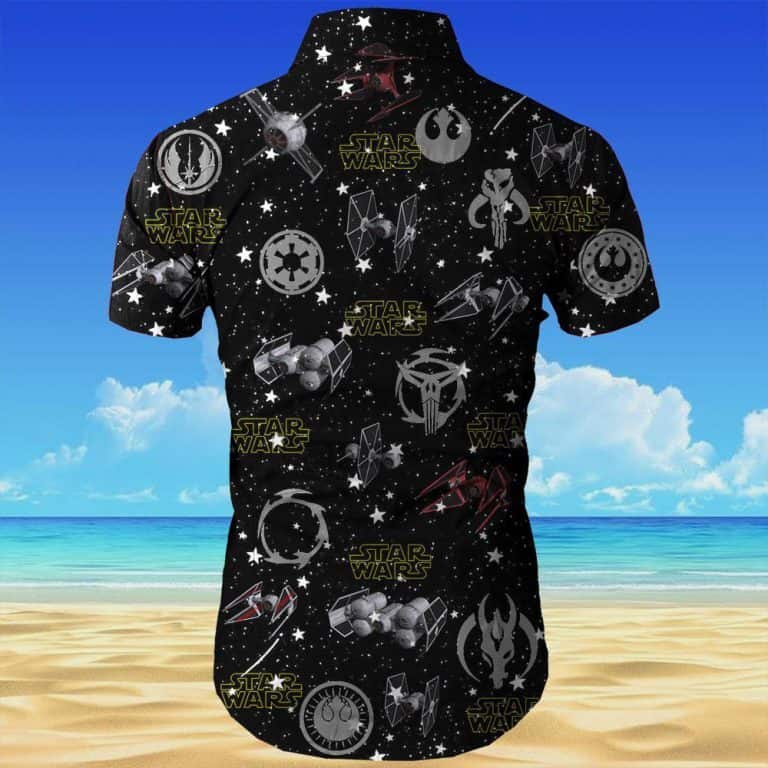 Black Aloha Star Wars Hawaiian Shirt Summer Beach Gift Black Aloha Star Wars Hawaiian Shirt Summer Beach Gift