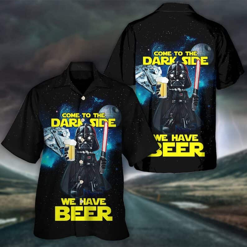 Star Wars Darth Vader Hawaiian Shirt Come To The Dark Side We Have Beer