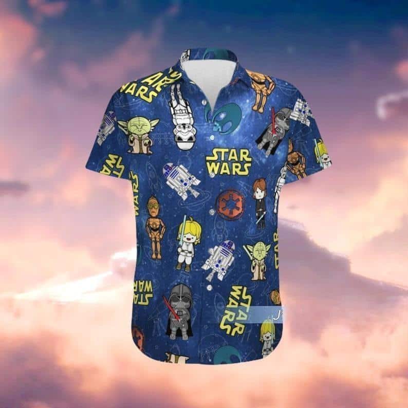 Chibi Star Wars Characters Hawaiian Shirt Summer Beach Gift Chibi Star Wars Characters Hawaiian Shirt Summer Beach Gift
