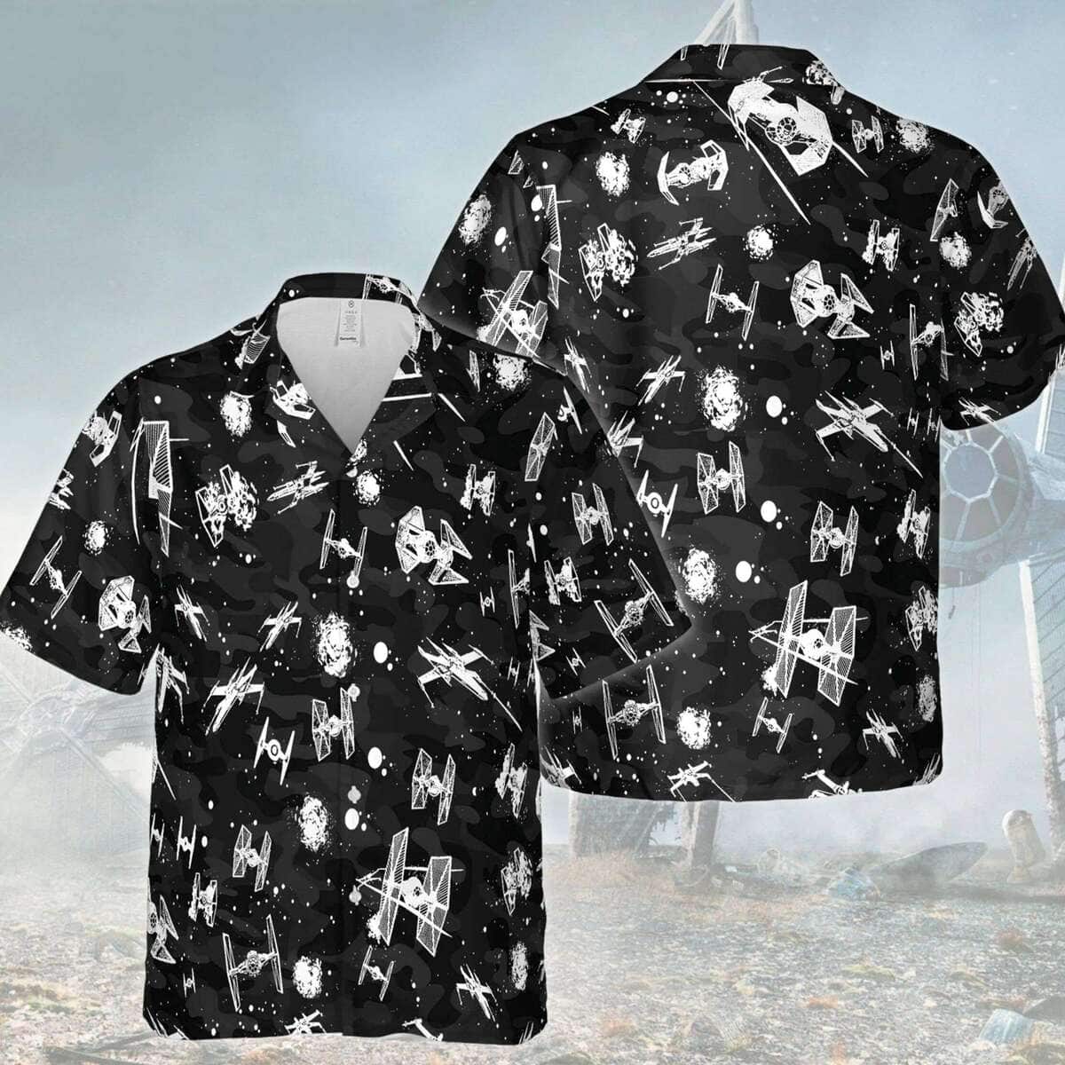 Black Aloha Star Wars Hawaiian Shirt Gift For Beach Vacation