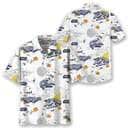 White Aloha Star Wars Spaceships Hawaiian Shirt Gift For Beach Trip