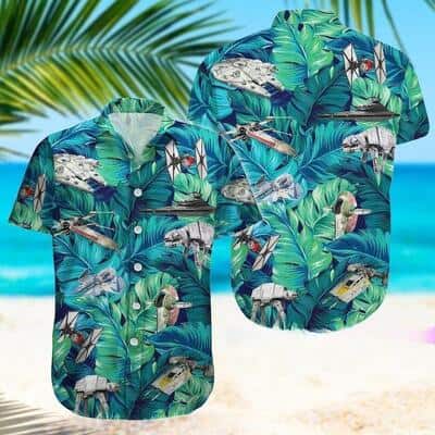 Aloha Star Wars Hawaiian Shirt Tropical Leaves Pattern Summer Beach Gift
