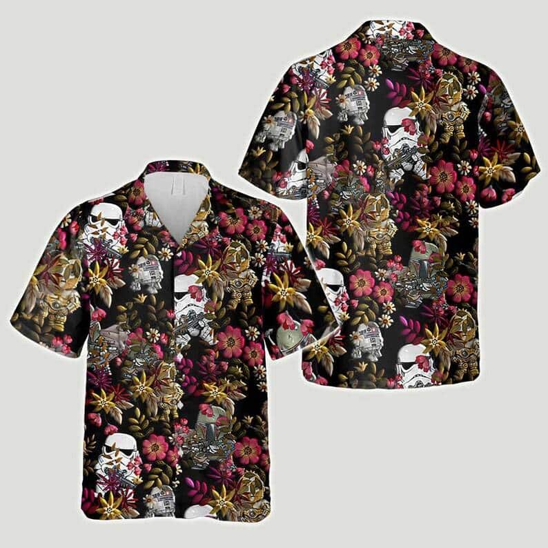 Star Wars Hawaiian Shirt Tropical Flowers Pattern Summer Gift For Friend Star Wars Hawaiian Shirt Tropical Flowers Pattern Summer Gift For Friend