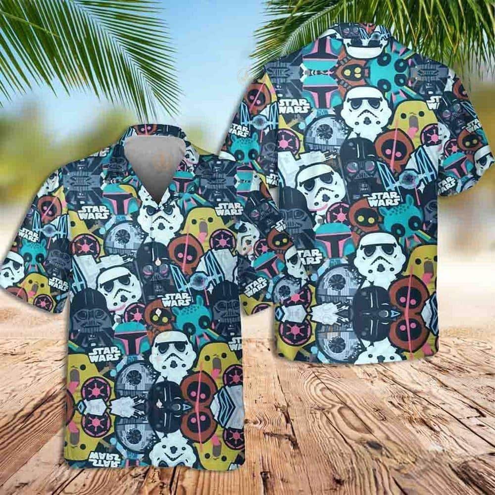Star Wars Doodle Hawaiian Shirt For Summer Lovers