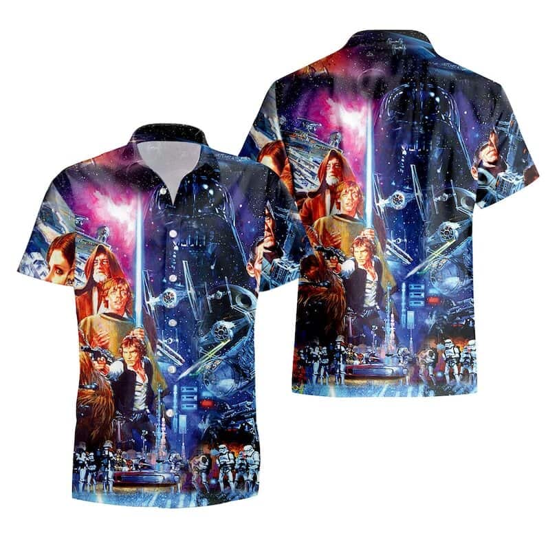 Star Wars Characters Darth Vader Hawaiian Shirt Birthday Gift For Dad From Son Star Wars Characters Darth Vader Hawaiian Shirt Birthday Gift For Dad From Son