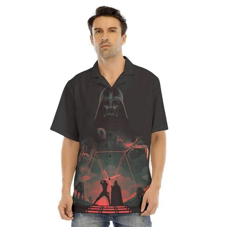 Black Aloha Spaceship Star Wars Synthwave Darth Vader Hawaiian Shirt Black Aloha Spaceship Star Wars Synthwave Darth Vader Hawaiian Shirt