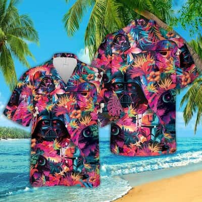 Darth Vader Star Wars Synthwave Hawaiian Shirt Summer Beach Gift
