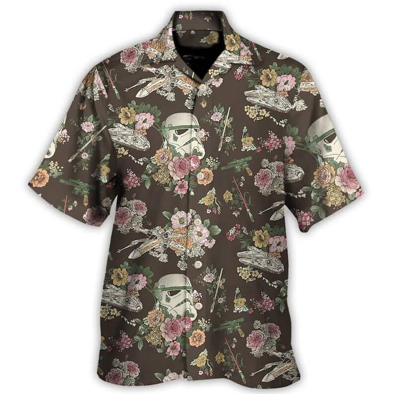 Vintage Star Wars Stormtrooper Flower Hawaiian Shirt
