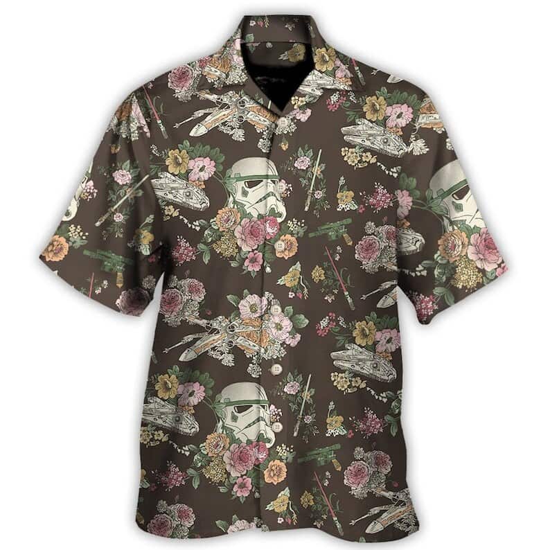 Vintage Star Wars Stormtrooper Flower Hawaiian Shirt Vintage Star Wars Stormtrooper Flower Hawaiian Shirt