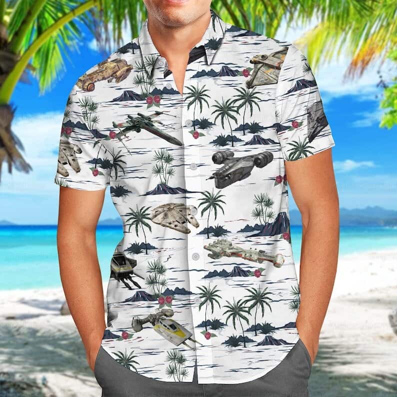 Summer Aloha Star Wars Hawaiian Shirt Island Pattern On White Theme