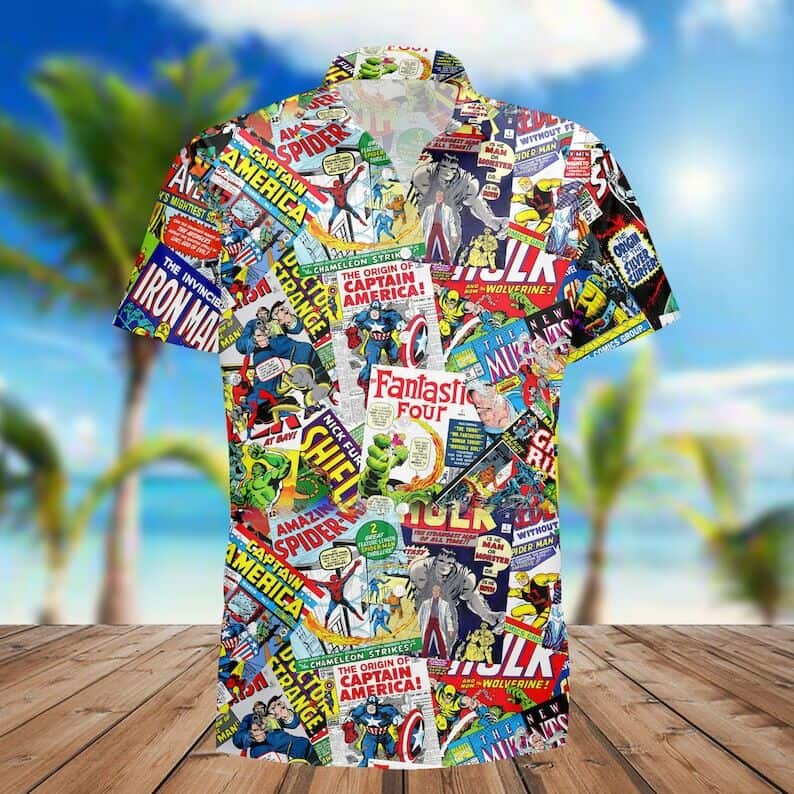 I Like Superhero Comicss Spiderman Captain America Hawaiian Shirt