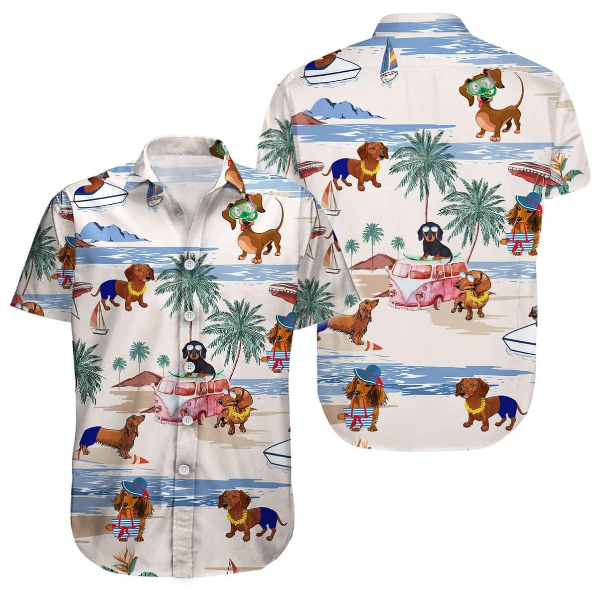 Summer Aloha Dachshund Hawaiian Shirt Gift For Beach Lovers Summer Aloha Dachshund Hawaiian Shirt Gift For Beach Lovers
