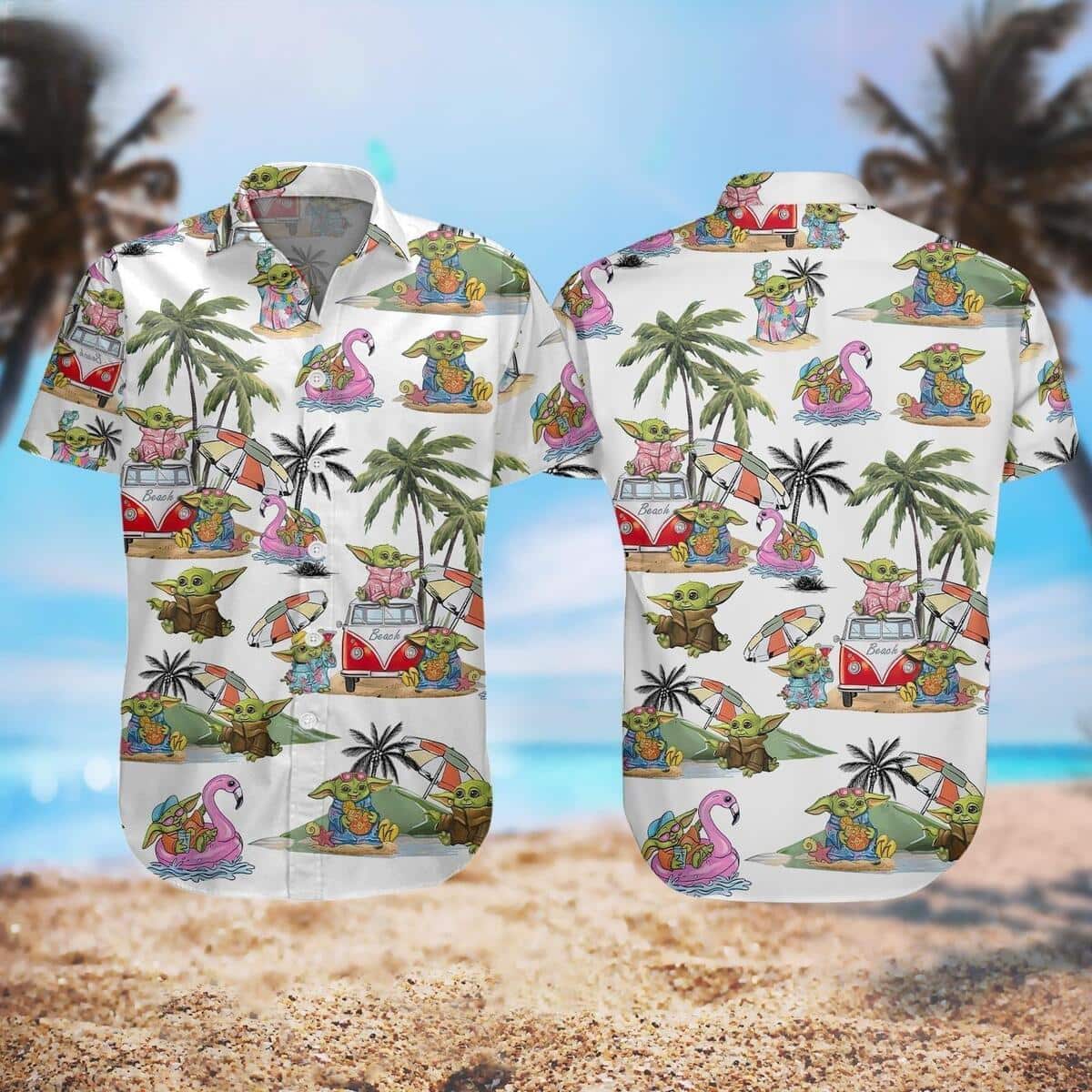 Cool Baby Yoda Star Wars Hawaiian Shirt Beach Vacation Gift