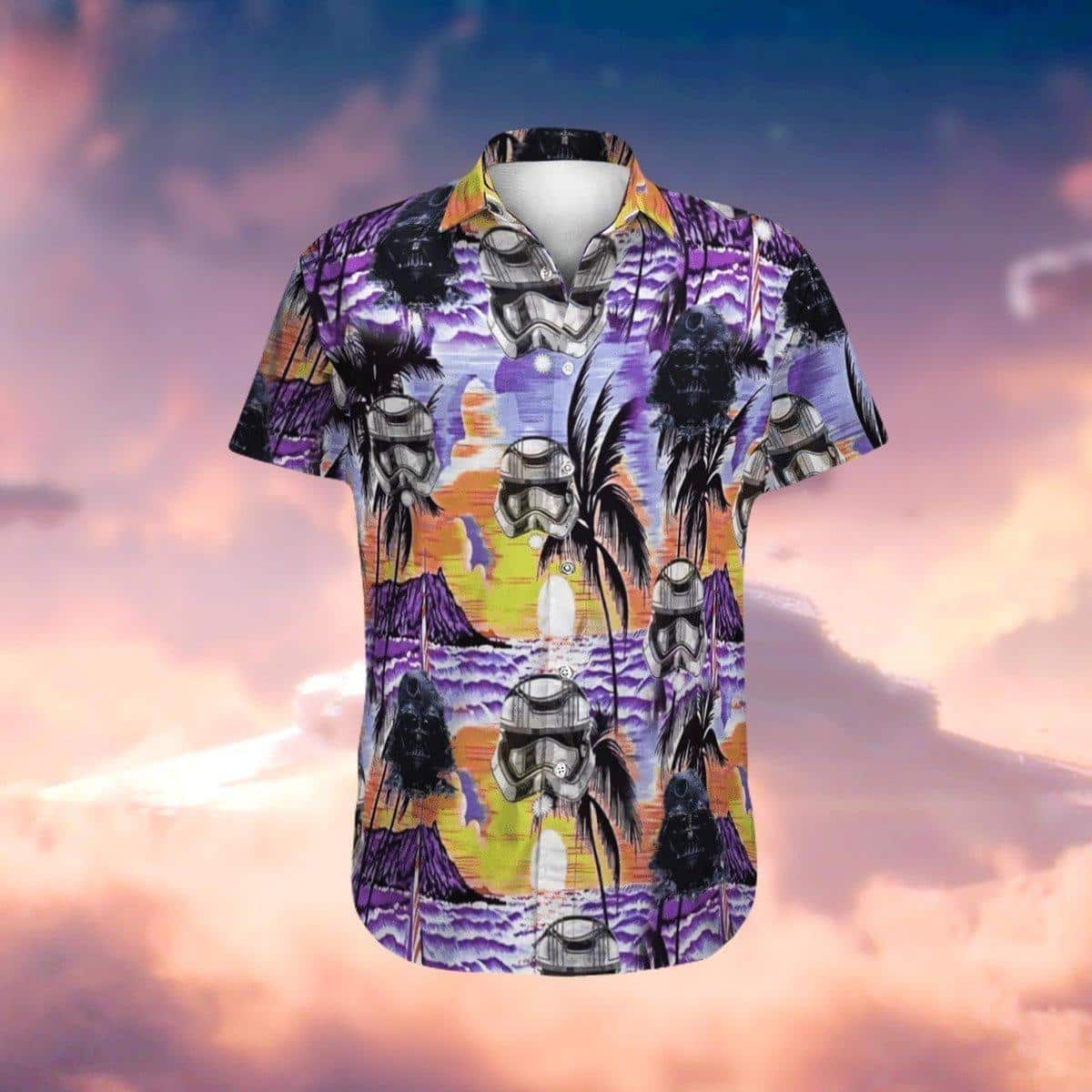 Darth Vader & Stormtrooper Star Wars Hawaiian Shirt Sunset Beach Vacation Gift Darth Vader & Stormtrooper Star Wars Hawaiian Shirt Sunset Beach Vacation Gift
