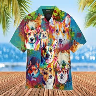 Corgi Colorful Hawaiian Shirt Dog Lovers Gift Corgi Colorful Hawaiian Shirt Dog Lovers Gift