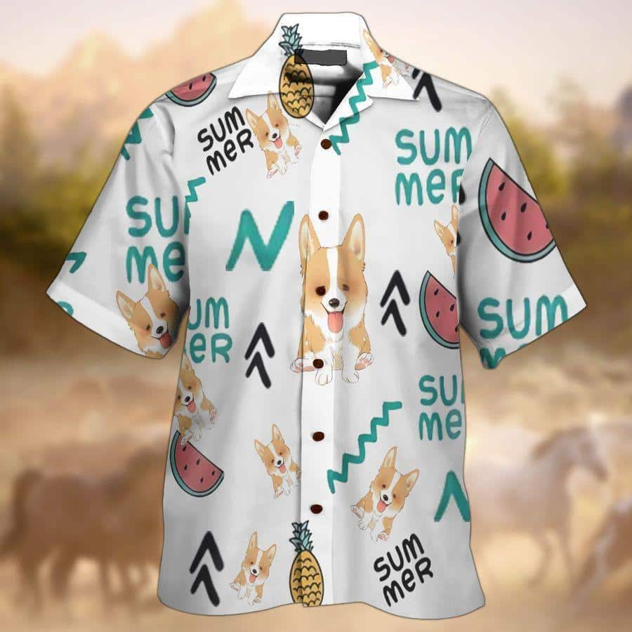 Summer Aloha Corgi Hawaiian Shirt For Dog Lovers