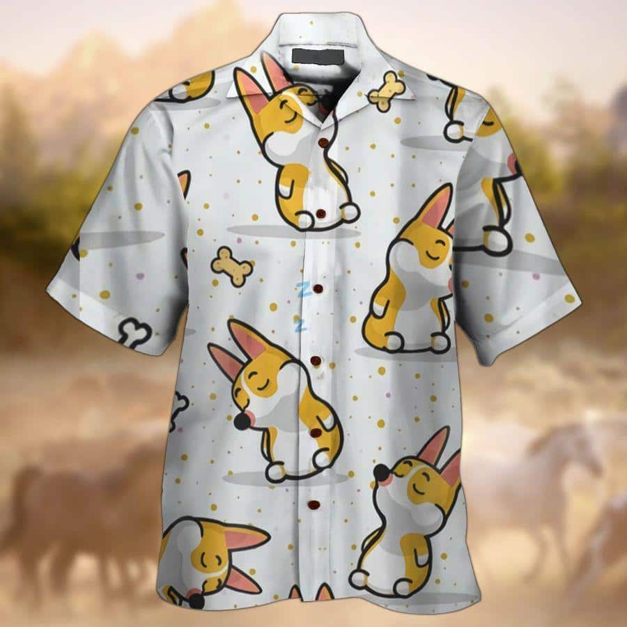 Corgi Chibi Hawaiian Shirt Gift For Beach Lovers Corgi Chibi Hawaiian Shirt Gift For Beach Lovers