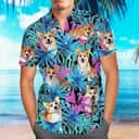 Summer Aloha Palm Leaves Pattern With Corgi Hawaiian Shirt Summer Aloha Palm Leaves Pattern With Corgi Hawaiian Shirt