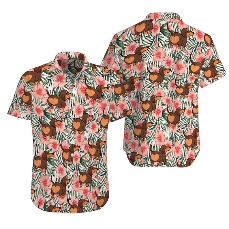 Funny Dachshund Hawaiian Shirt Summer Gift For Friend Funny Dachshund Hawaiian Shirt Summer Gift For Friend
