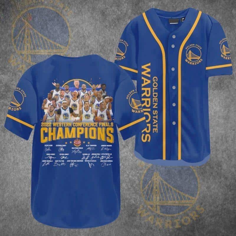 NBA Golden State Warriors Baseball Jersey Western Conference Finals Champions NBA Golden State Warriors Baseball Jersey Western Conference Finals Champions