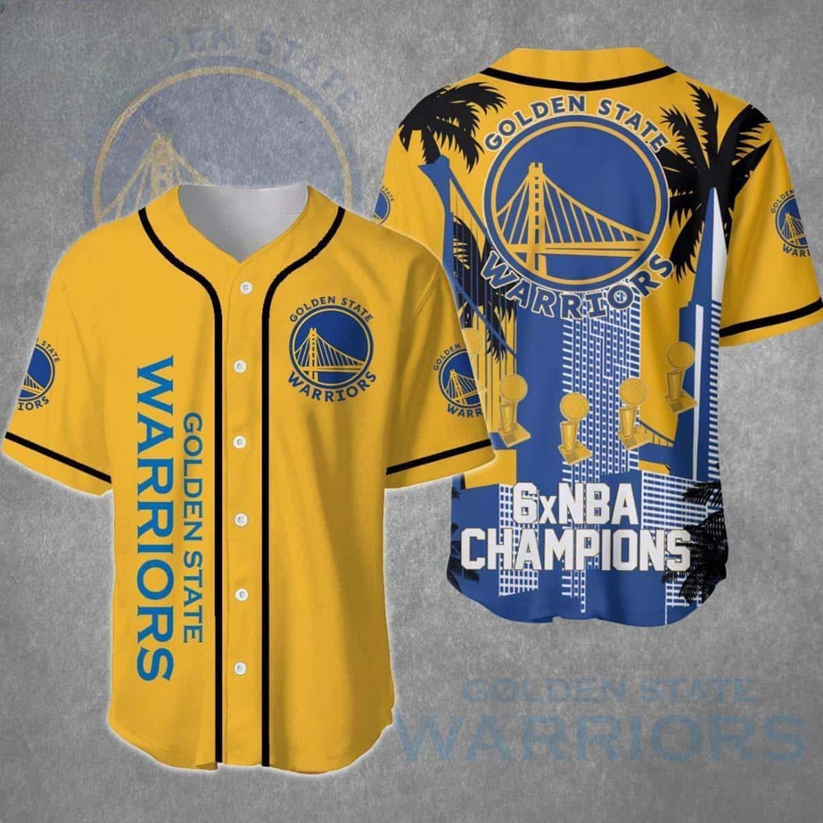 Golden State Warriors Baseball Jersey 6 NBA Champions Baseball Fans Gift Golden State Warriors Baseball Jersey 6 NBA Champions Baseball Fans Gift