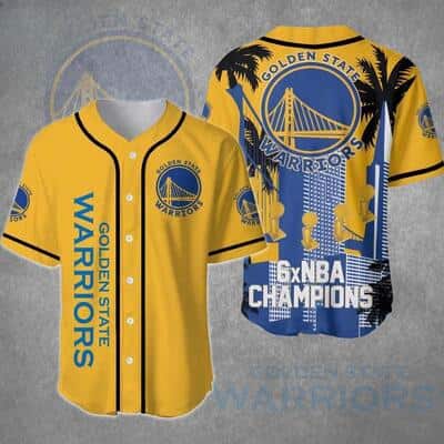 Golden State Warriors Baseball Jersey 6 NBA Champions Baseball Fans Gift Golden State Warriors Baseball Jersey 6 NBA Champions Baseball Fans Gift